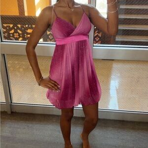 Ruby Rox Pink Glitter Mini Dress